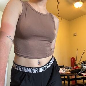 SHEIN Brown Crop Top